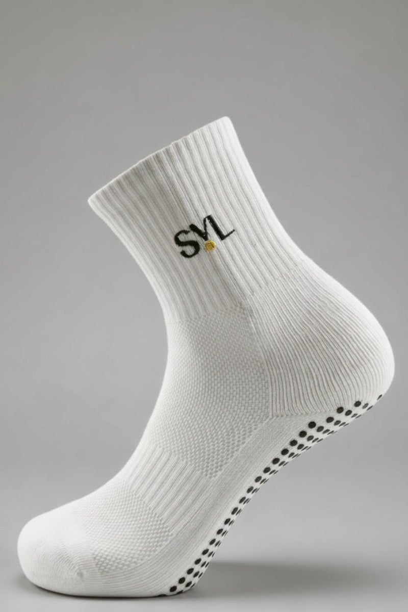 SVL Professional Grip Sports Socks - 3 Pairs - Unisex - White - One-Size (36-40) - SVL - Image 2